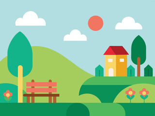 Fototapeta premium vector illustration of a house