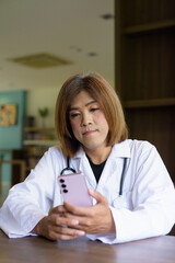 Transgender non binary doctor with stethoscope