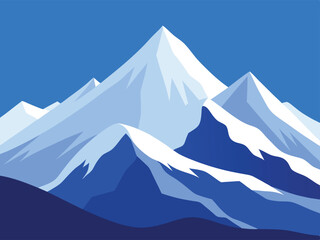 mountain landscape with snow