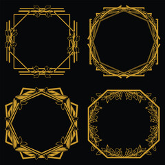 Refined Gold Floral Frames Premium Decorative Set Packs Polished Look