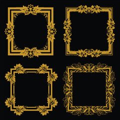 Grand Gold Floral Borders Decorative Collection Masterpiece Collection