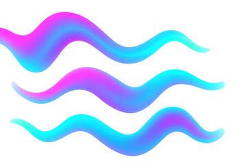 Colorful gradient waves flowing dynamically across transparent backdrop, representing contemporary digital design and technological innovation