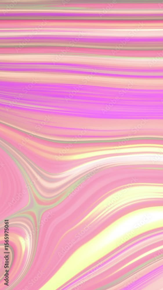Poster animation of shapes over moving colourful background