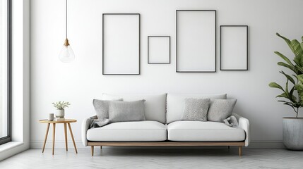 Modern minimalist living room interior