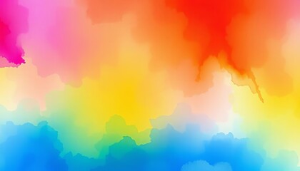 Vibrant rainbow watercolor wash banner, perfect for website headers or social media posts,  colorful background,   dynamic