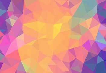 Obraz premium Vibrant, low-poly triangle backdrop, minimal design, graphic, modern design