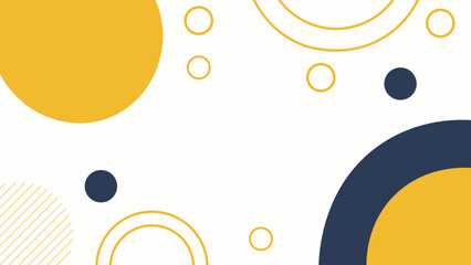 Modern abstract design in yellow and navy with a white background