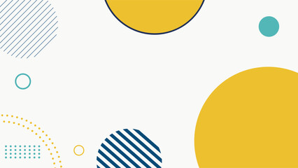 Modern geometric background design with vibrant shapes in yellow and blue