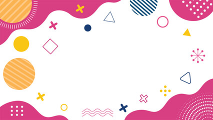 Vibrant abstract background with colorful shapes and decorative elements