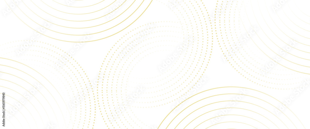 Sticker vector circle line gold round pattern background.