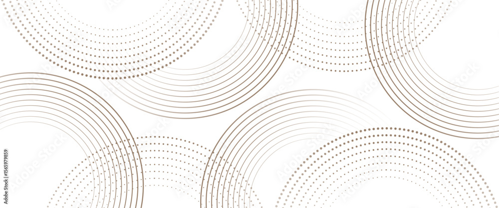 Poster vector geometric circle line round pattern background.