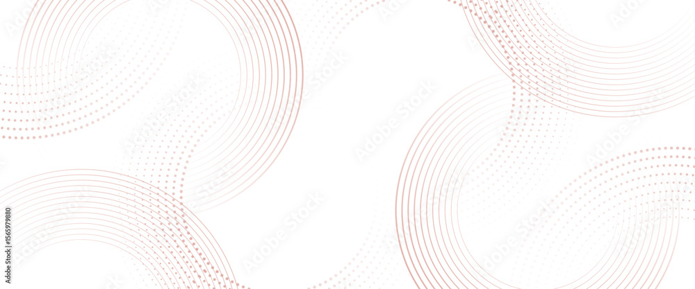 Poster vector geometric circle line round pattern background.
