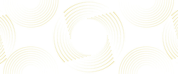 Fototapeta premium Vector circle line gold round pattern background. 