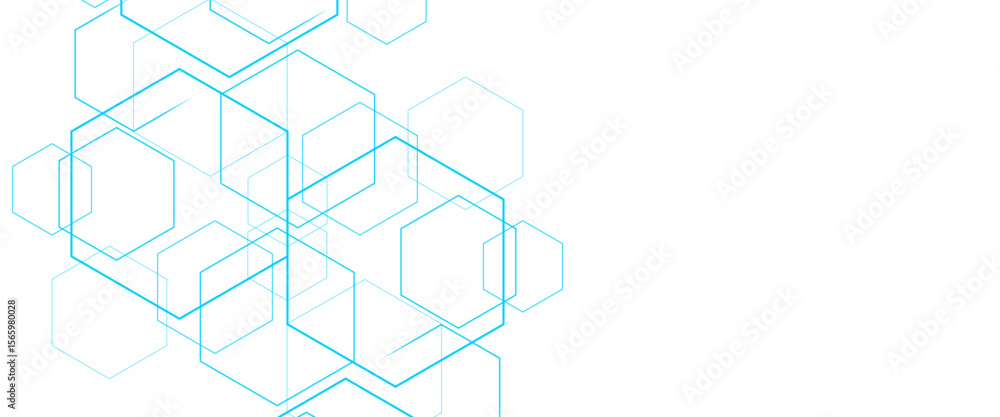 Poster vector abstract hexagons simple hexagonal elements