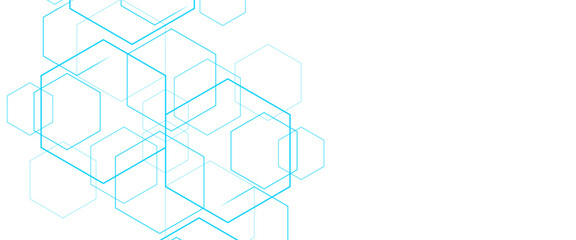 Fototapeta premium Vector abstract hexagons simple hexagonal elements