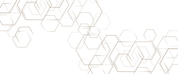 Vector abstract hexagons shape background medicine concept