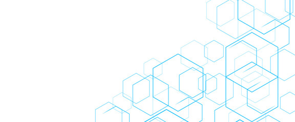 Fototapeta premium Vector abstract hexagons shape background medicine concept