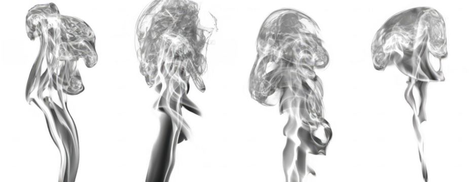 Abstract grayscale smoke patterns
