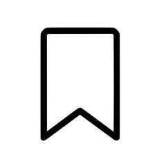 Simple Outline Bookmark Icon Shape Graphic Minimalist Style Illustration
