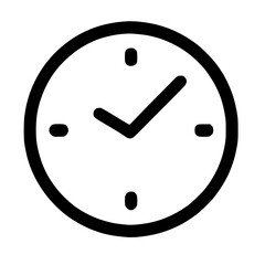 Simple Line Clock Timepiece Countdown Hourglass Minimalist Icon