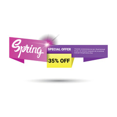 35 off Special offer labels vector