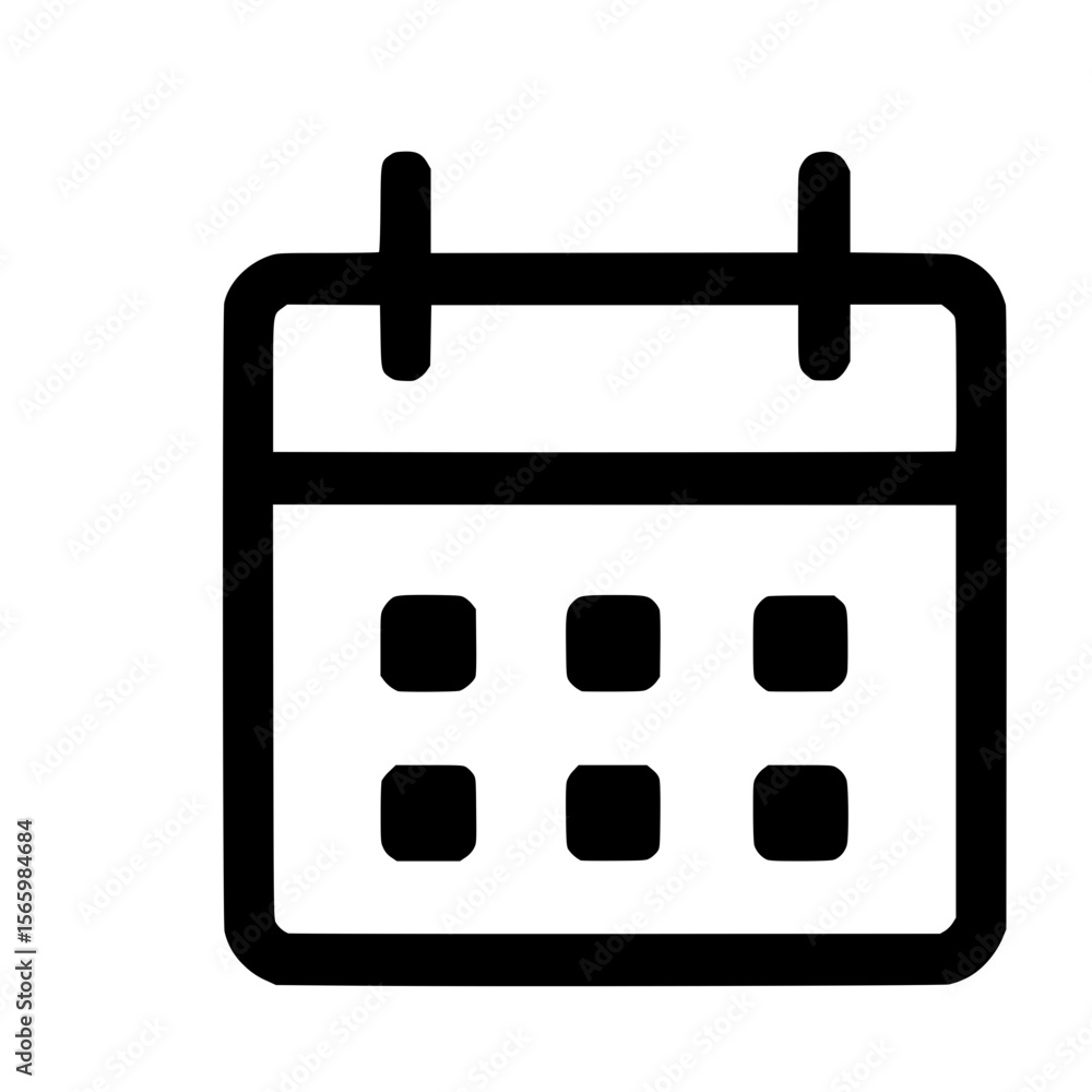 Poster minimalist lineart calendar event date schedule appointment icon symbol