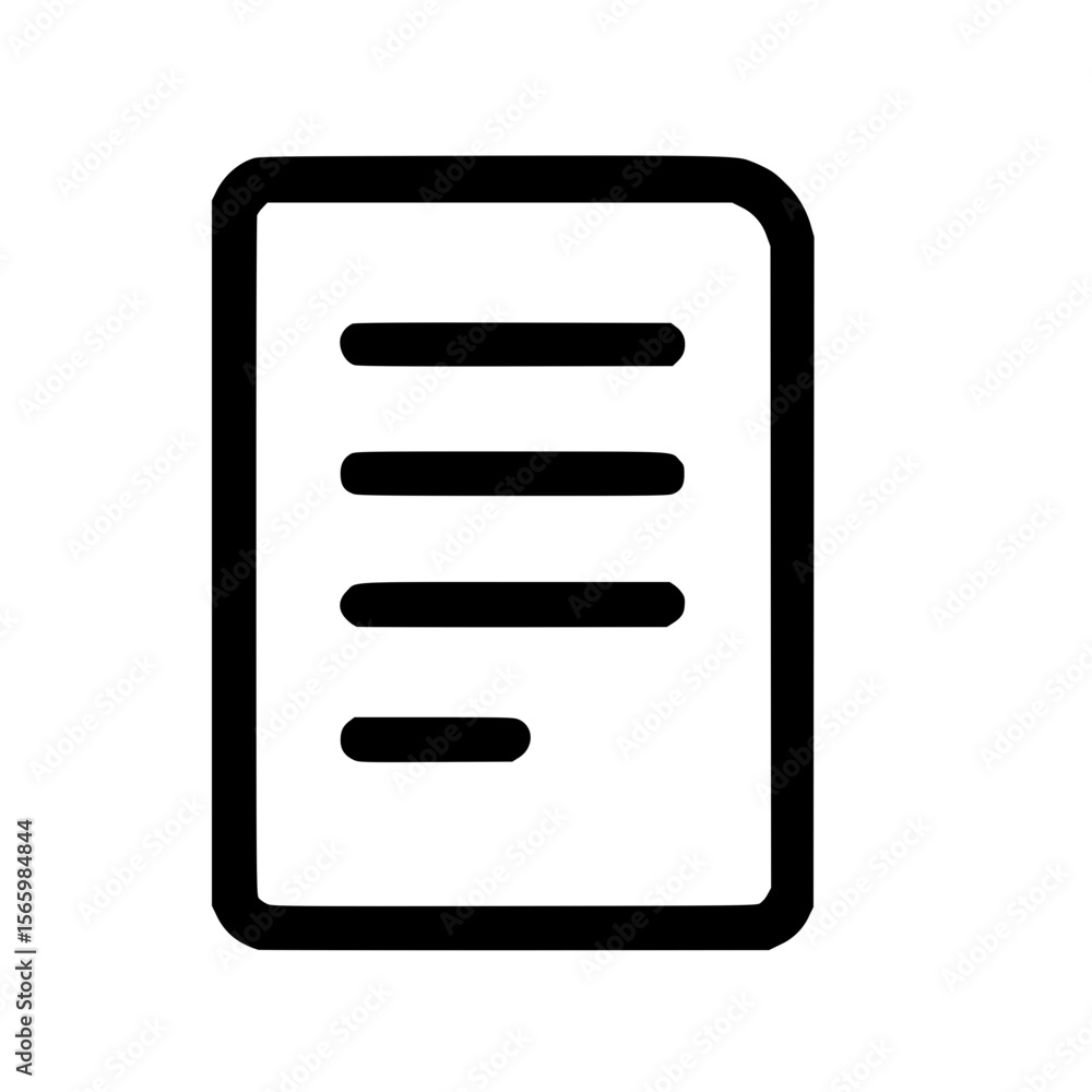 Poster simple outline document file page note sheet icon symbol