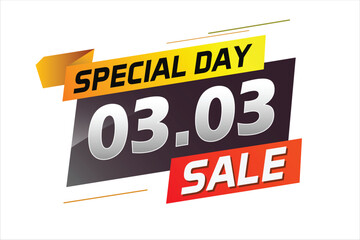special day 03 03 word concept vector illustration with megaphone and 3d style, landing page, template, ui, web, mobile app, poster, banner, flyer, background, gift card, coupon, label, wallpaper