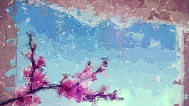 Various oil paintings, floral landscapes, moon chrysanthemums, streams, forests, plum blossoms, waterfalls