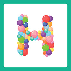 Alphabet balls H