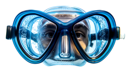 Diver's Mask with Eyes, isolated on transparent background