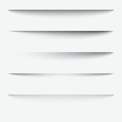 Obraz premium Stacked Shadow Lines – Horizontal Blur Vector