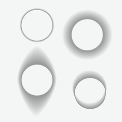 Circle Shadow Vector Pack – Realistic Light Drop