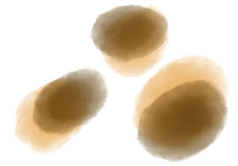 Yellow brown orange watercolor wet brush paint texture artistic background bubble illustration art