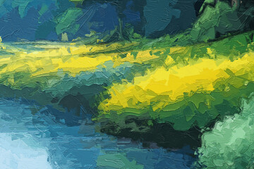 Various oil paintings, floral landscapes, moon chrysanthemums, streams, forests, plum blossoms, waterfalls