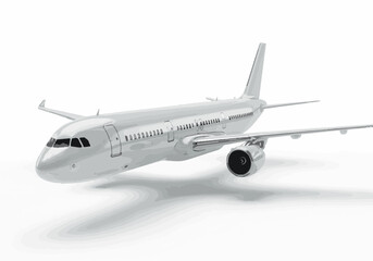 3D Model of a Flying Airplane in the Sky