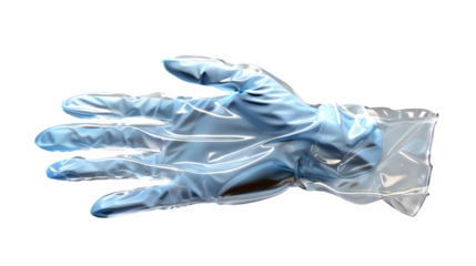 Metallic Glove 3d rendered, isolated on transparent background