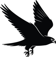 Vector black silhouette of a animals on a white background
