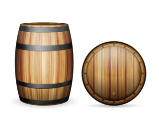 Obraz premium Wooden barrels