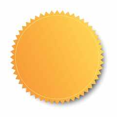 Composition of yellow shape on white background