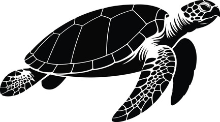 Vector black silhouette of a animals on a white background