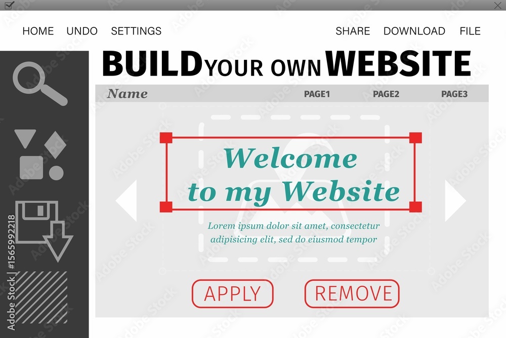 Poster composite image of build site interface