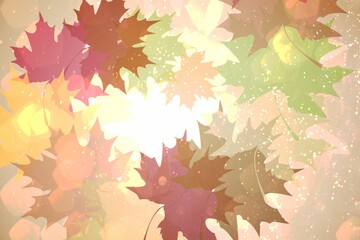 Autumnal leaf pattern in warm tones