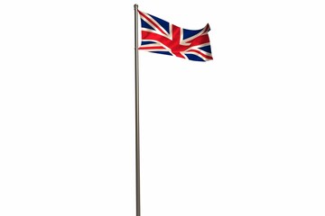Great british flag on flag pole