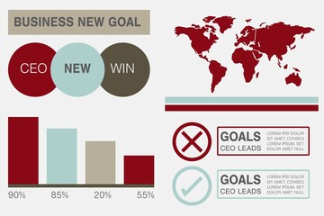 Composite image of business presentation with charts and text