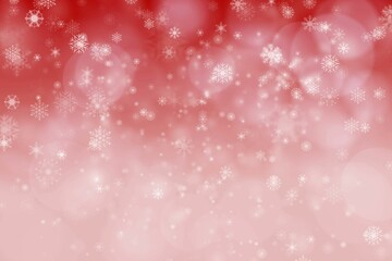 Snowflakes on red background