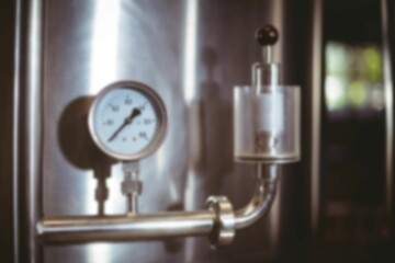 Pressure gauge on manufacturing equipment