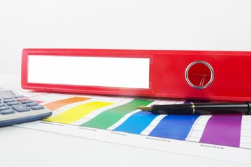 Business desk with documents