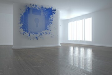 Splash showing digital lock