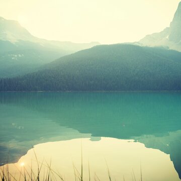 Fototapeta Beautiful mountain with river